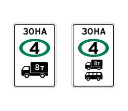 «Зона с ограничением экологического класса по видам транспортных средств»