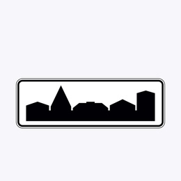 «Начало населенного пункта» пиктограмма