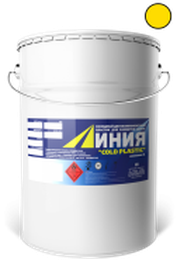 Холодный пластик со стеклошариками «Линия» желтый