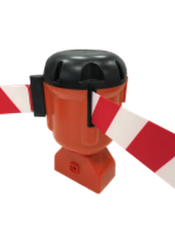 Вытяжная лента для ограждения "Солдатик" тип 3 красно-белая 9м