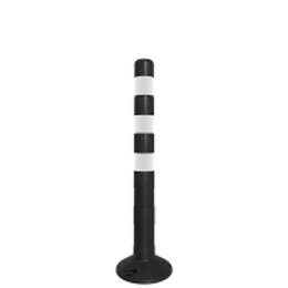 Столбик черный гибкий ССУ-750 мм ГОСТ 32843-2014 белые светоотражатели