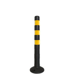 Столбик черный гибкий ССУ-750 мм ГОСТ 32843-2014 желтые светоотражатели